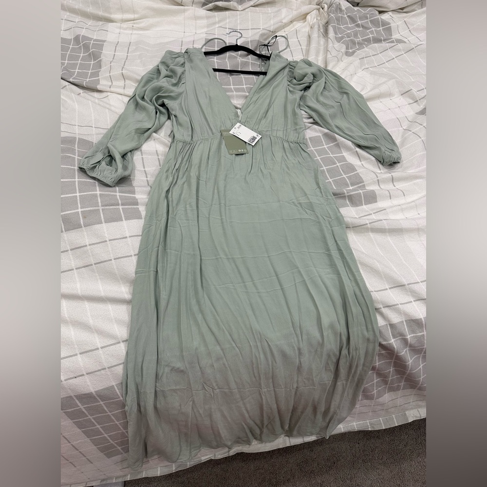 Sea foam green long dress